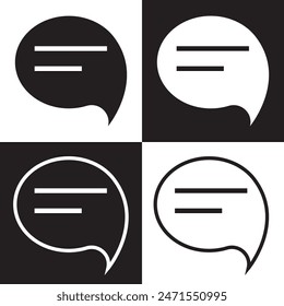 Símbolo de mensajero de chat de texto.  Ilustración vectorial. EPS 10