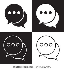 Texting chat messenger symbol icon.  Vector illustration. EPS 10