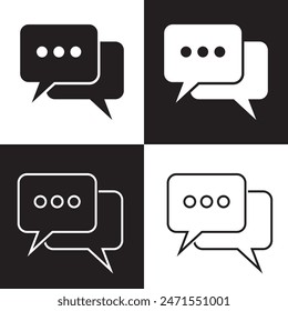 Texting chat messenger symbol icon.  Vector illustration. EPS 10