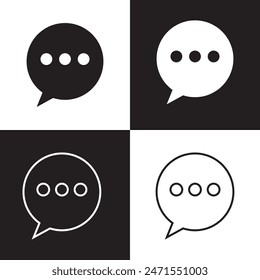 Texting chat messenger symbol icon.  Vector illustration. EPS 10