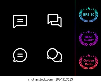 Juego de vectores de iconos de línea moderna de texto.