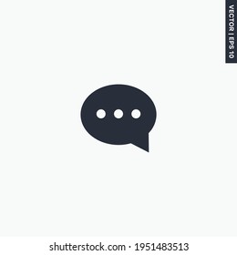 Icono plano de calidad superior para mensajes de texto. Concepto de logotipo vector para gráficos web, EPS 10