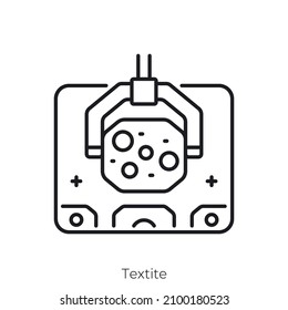 Textite icon. Outline style icon design isolated on white background