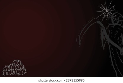 Textless Halloween template with death devil