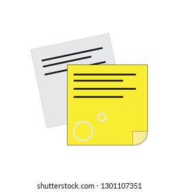 text-lines document icon - text-lines document isolated, text file illustration - Vector business form 