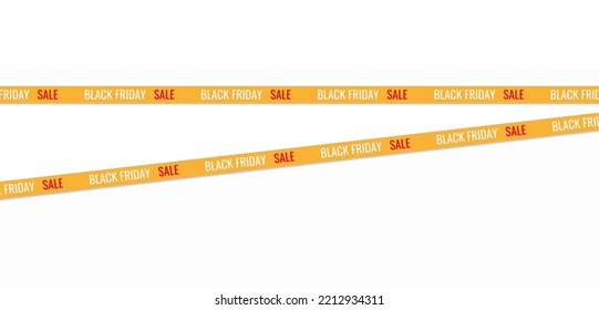 texts black friday and sale on yellow ribbon