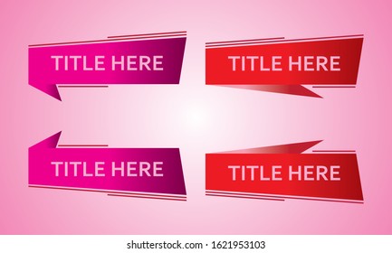 Texts and titles templates with four different variations