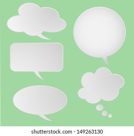 Text/speech paper Balloons. Vector Illustration.