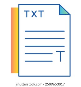 Textual Input Icon Design. Represents Text Entry, Typing, Keyboard Input, Data Entry. Vector icon with editable Strokes and Colors.