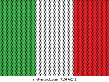 Textura hecha punto de la bandera italiana.