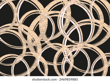 Textural backdrop with circle elements for textiles or fabrics. Beautiful retro background for wallpaper or prints, scrapbooking, fashion trends, cards or textures, covers, holidays or events, etc.