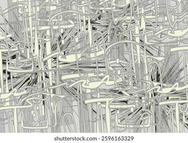 Textural backdrop in gray-yellow tonality for textiles or fabrics. Chaotic linear motifs and splashes for fashion trends, business concepts, covers, scrapbooking, prints, dynamic posters, etc. Vector