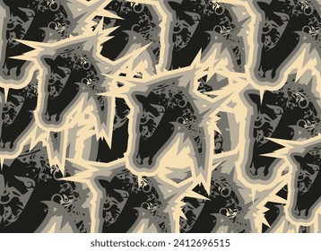 Textural background with dark gray-orange ornamental horse head elements for textiles or fabrics. Patterned backdrop for business concepts, covers, holidays or events, scrapbooking, interior solutions