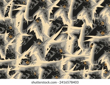 Textural background with horse head motif in gray-orange tonality for textiles or prints. Patterned backdrop for business concepts, covers, holidays or events, scrapbooking, interiors, fabrics, tiles
