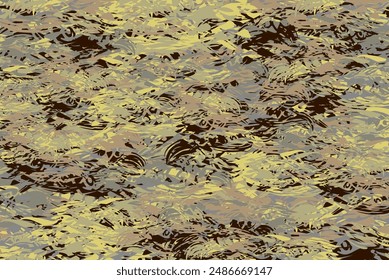 Textural camouflage bacground in golden-gray-black tonality for textiles or prints. Abstract landscape for fashion trends, business concepts, scrapbooking, interiors, tiles, covers, fabrics or posters