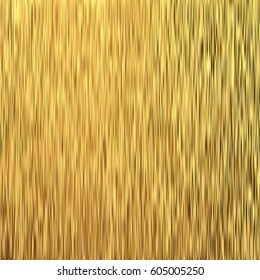 Textural gold background of wavy corrugated paper, close-up. Crepe texture vector.