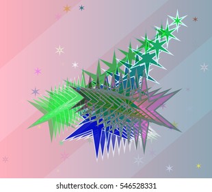 texture above vibrant star, abstract vision with technology