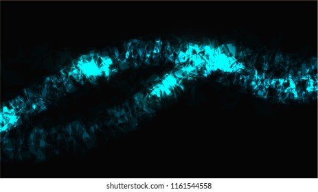 The texture of abstract blue cosmic magical glowing shining bright shining neon lines of spirals waves of strips of threads of energy patterns and copy space. The background. Vector illustration.