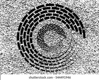 Texture Abstract circular halftone dots form. Logo design. Vector illustration background.