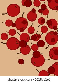 texture with abstract image of the cherries