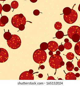 texture with abstract image of the cherries