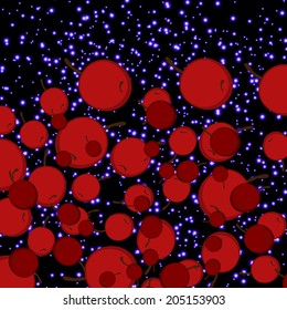 texture with abstract image of the cherries