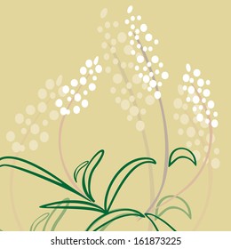 texture with abstract image of lily of the valley