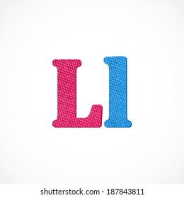 Texture Alphabet with capital and small letters. Vector illustration. Eps10 (Transparency effects).