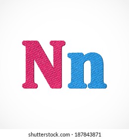 Texture Alphabet with capital and small letters. Vector illustration. Eps10 (Transparency effects).