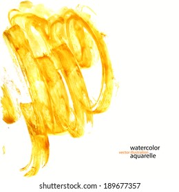 Texture of aquarelle. Watercolor vector illustration. Hand drawing of brush.