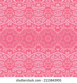 Texture motif arabesques orné harmonieux, fond d'écran vectoriel décoratif. Bon sang, un ornement original. Arrière-plan classique vintage rose et blanc royal.