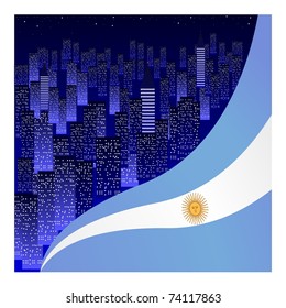 texture with the Argentina  flag