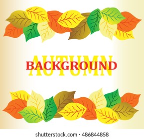 Texture with autumn leaves