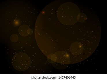 Texture background abstract black and gold Glitter and elegant for Christmas. Dust gold. Sparkling magical dust particles. Magic concept. Abstract background with bokeh effect