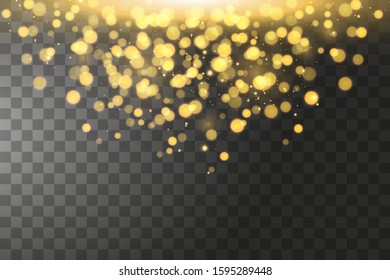 Texture background abstract black and golden Glitter and elegant for Christmas. Sparkling magical dust particles. Magic concept. Abstract background with bokeh effect.