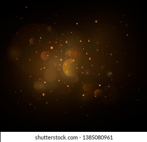 Texture background abstract black or silver, gold Glitter and elegant for Christmas. Dust white. Sparkling magical dust particles. Magic concept. Abstract background with bokeh effect Night sky space