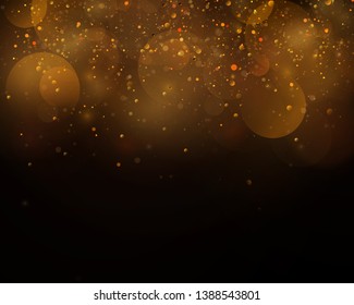 Texture background abstract black or silver, gold Glitter and elegant for Christmas. Dust white. Sparkling magical dust particles. Magic concept. Abstract background with bokeh effect Night sky space