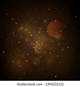 Texture background abstract black or silver, gold Glitter and elegant for Christmas. Dust white. Sparkling magical dust particles. Magic concept. Abstract background with bokeh effect Night sky space