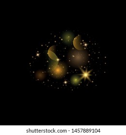 Texture background abstract black. Sparkling magical dust particles. Magic concept. Abstract background with bokeh effect.