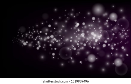 Texture background abstract black and white or silver Glitter and elegant for Christmas. Dust white. Sparkling magical dust particles. Magic concept. Abstract background with bokeh effect. 