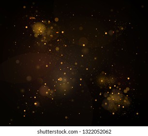 Texture background abstract black and white or silver, gold Glitter and elegant for Christmas. Dust white. Sparkling magical  particles. Magic concept. Abstract background with bokeh effect.  Vector