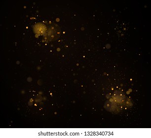 Texture background abstract black and white or silver, gold Glitter and elegant for Christmas. Dust white. Sparkling magical dust particles. Magic concept. Abstract background with bokeh effect. 
