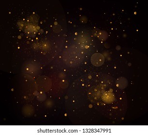 Texture background abstract black and white or silver, gold Glitter and elegant for Christmas. Dust white. Sparkling magical dust particles. Magic concept. Abstract background with bokeh effect. 