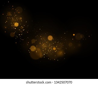 Texture background abstract black and white or silver, gold Glitter and elegant for Christmas. Dust white. Sparkling magical dust particles. Magic concept. Abstract background with bokeh effect. 