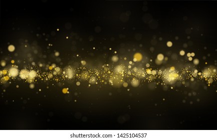 Texture background abstract black and white or silver Glitter and elegant for Christmas. Dust white. Sparkling magical dust particles. Magic concept. Abstract background with bokeh effect Vector