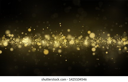 Texture background abstract black and white or silver Glitter and elegant for Christmas. Dust white. Sparkling magical dust particles. Magic concept. Abstract background with bokeh effect Vector