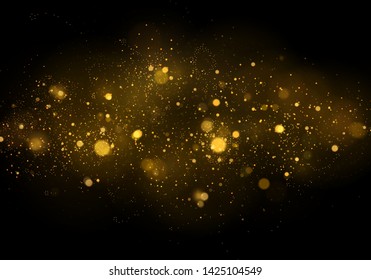 Texture background abstract black and white or silver Glitter and elegant for Christmas. Dust white. Sparkling magical dust particles. Magic concept. Abstract background with bokeh effect Vector