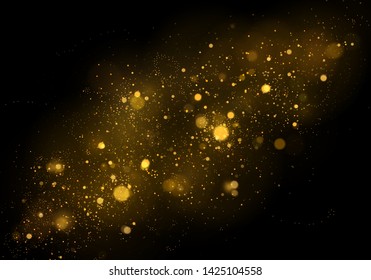 Texture background abstract black and white or silver Glitter and elegant for Christmas. Dust white. Sparkling magical dust particles. Magic concept. Abstract background with bokeh effect Vector
