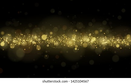 Texture background abstract black and white or silver Glitter and elegant for Christmas. Dust white. Sparkling magical dust particles. Magic concept. Abstract background with bokeh effect Vector