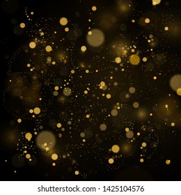 Texture background abstract black and white or silver Glitter and elegant for Christmas. Dust white. Sparkling magical dust particles. Magic concept. Abstract background with bokeh effect Vector